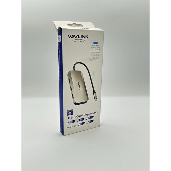 USB C Laptop Docking Station Quad Monitor USB C Hub Dual HDMI for Lenovo Dell HP - Picture 4 of 6